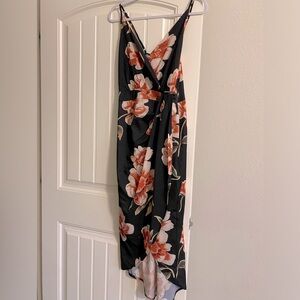 Black Floral Rose Dress